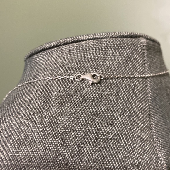 Red Glass Beaded Heart Sterling Silver Necklace - Picture 5 of 7